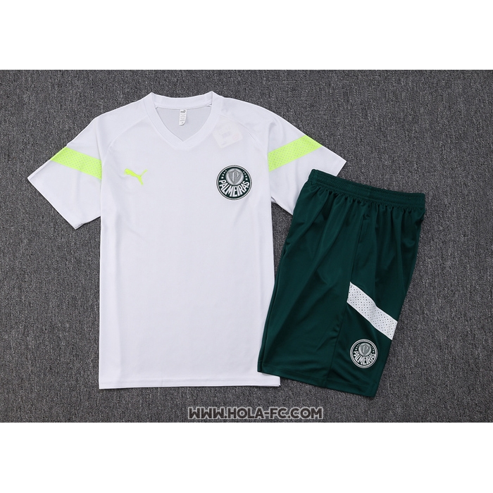 Chandal del Palmeiras 2023-2024 Manga Corta Blanco - Pantalon Corto